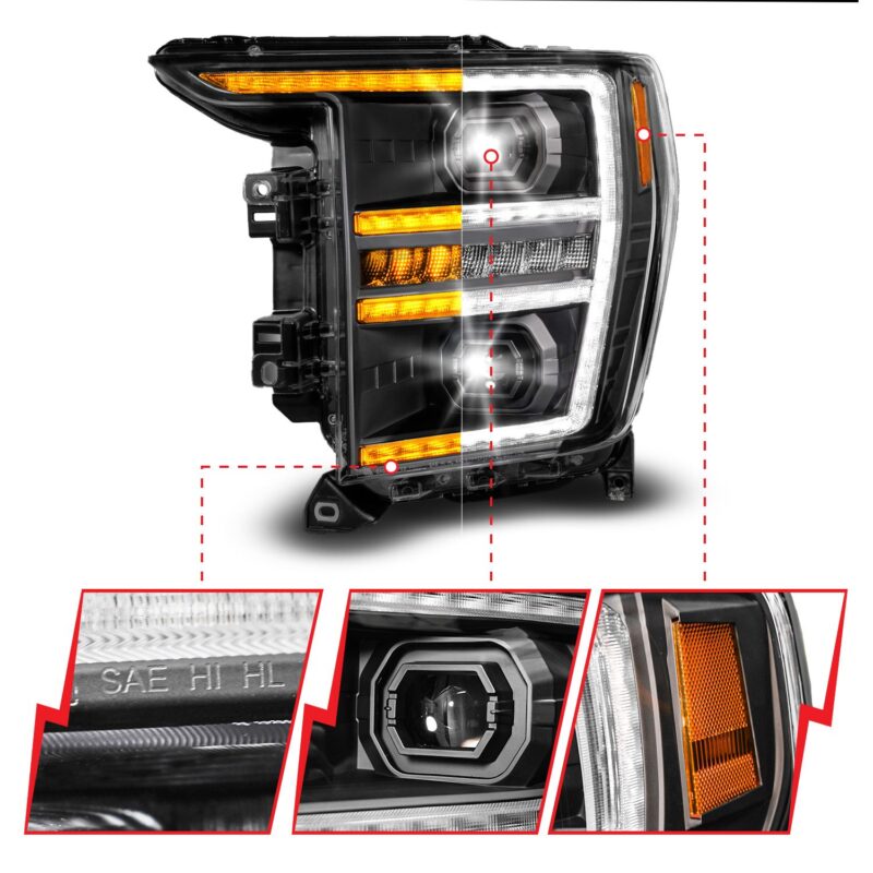 ANZO USA - LED Projector Headlights - 111594-L
